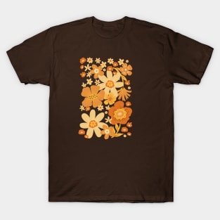 Groovy 60s Floral Party - Bronze T-Shirt